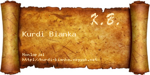 Kurdi Bianka névjegykártya